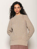 Blusa com decote redondo e mangas de cava raglan Biamar