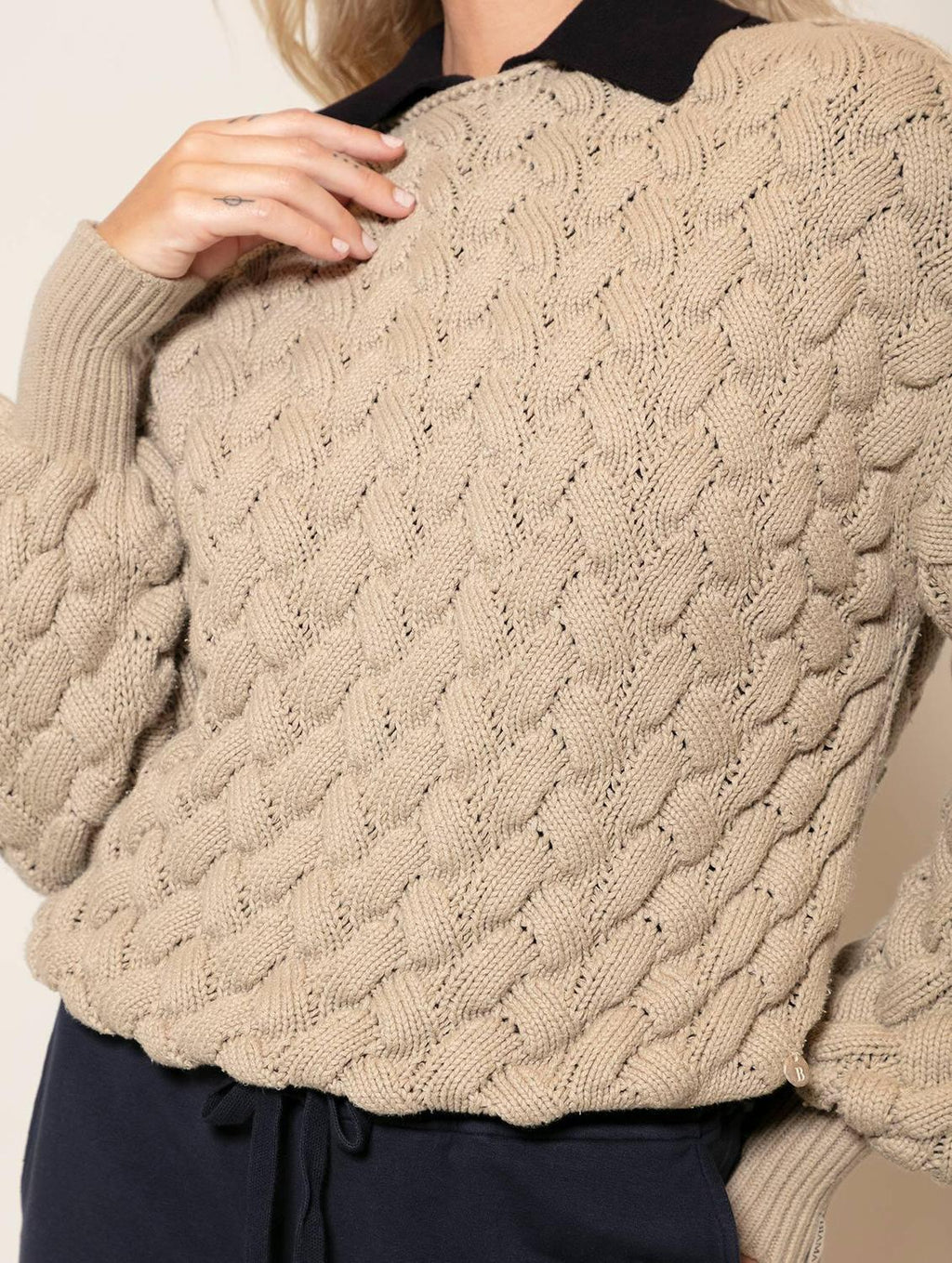Blusa de algodão em ponto corda Biamar
