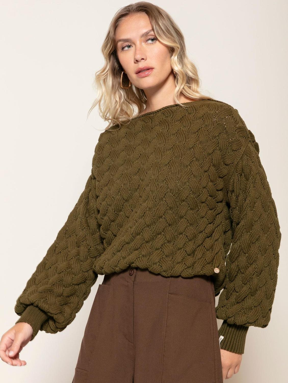 Blusa de algodão em ponto corda Biamar