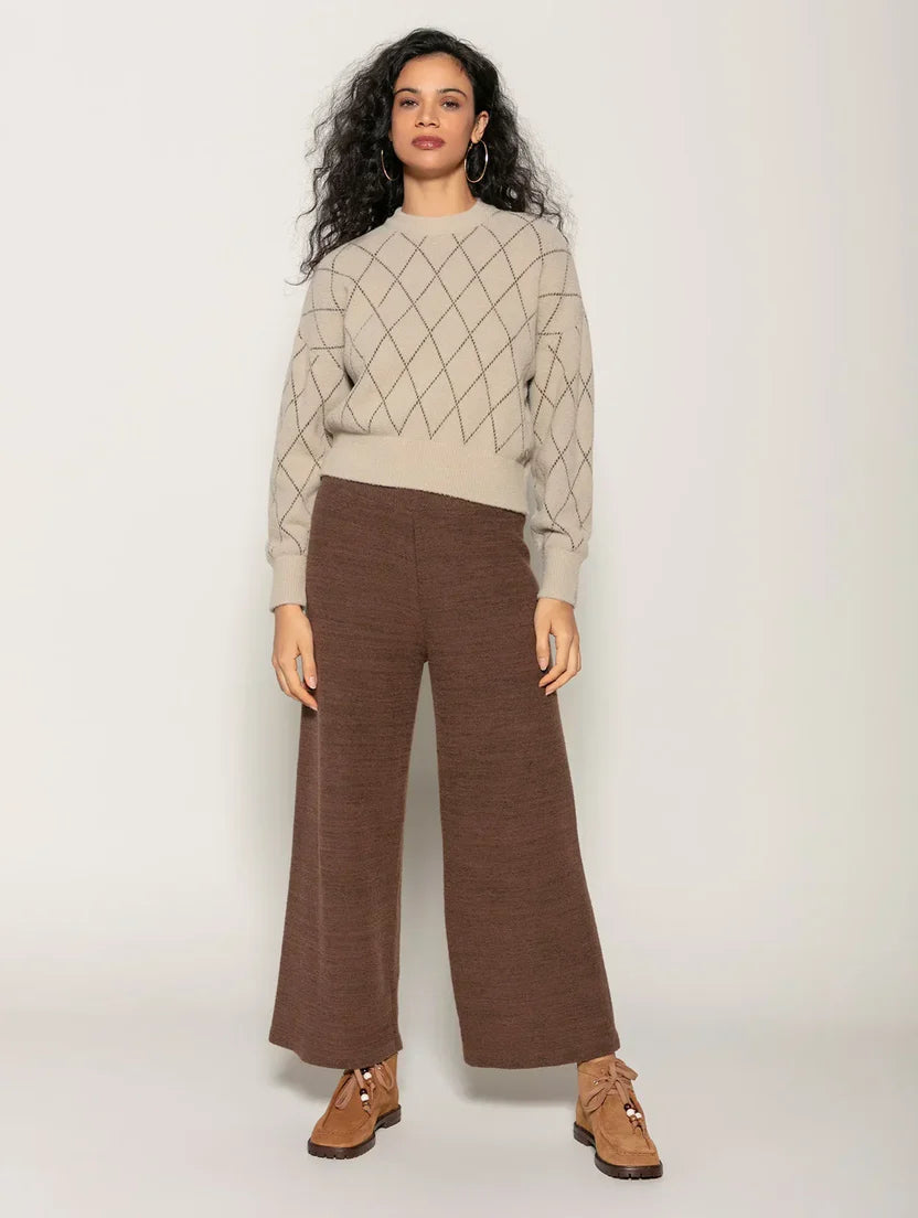 Blusa em fio pluma com padronagem geométrica Biamar