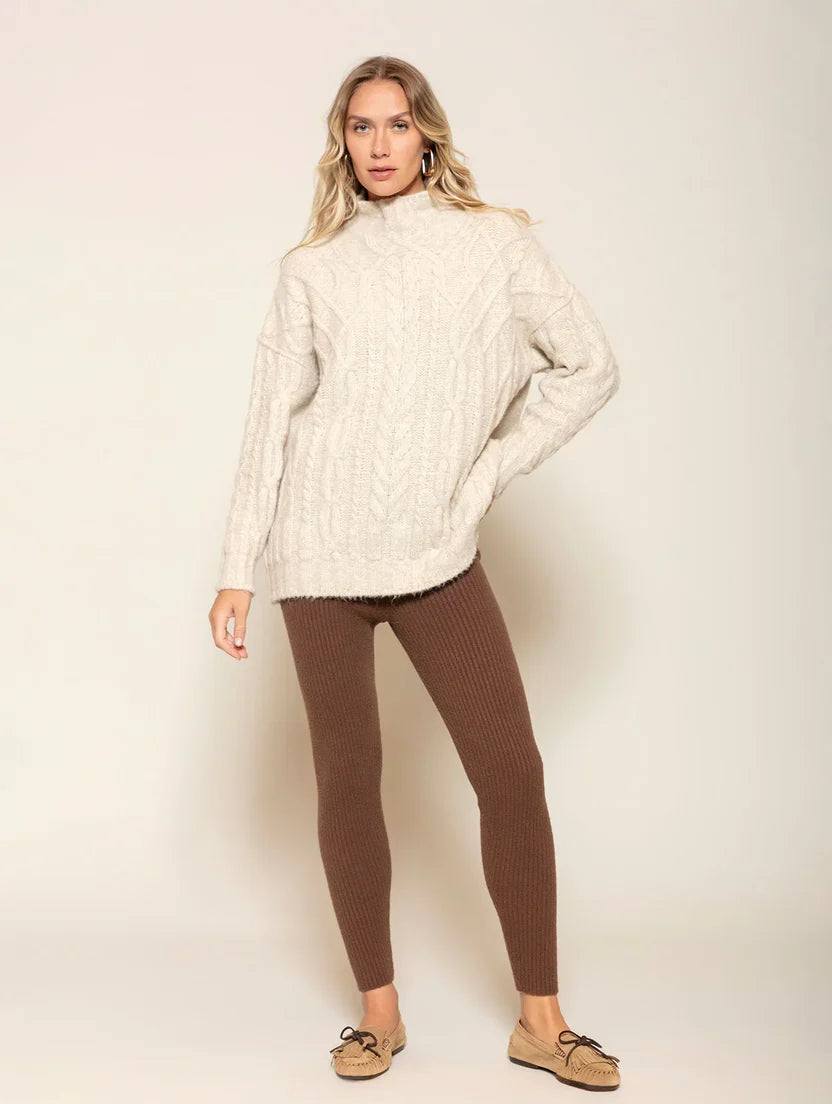 Calça canelada em fio pluma exclusivo Biamar