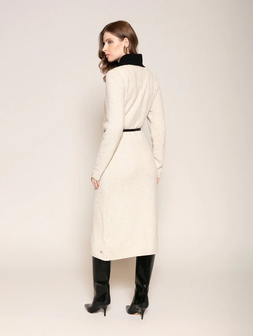 Vestido midi com detalhe de transpasse Biamar