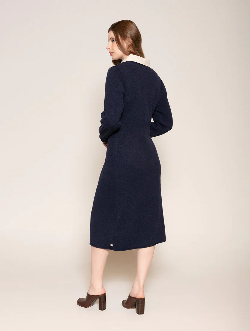 Vestido midi com detalhe de transpasse Biamar