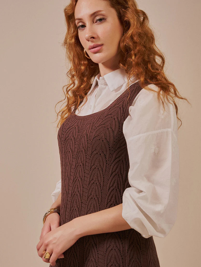 Vestido em ponto trançado Biamar